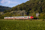 101 066-9  Einziganders  als IC 2011  Loreley  kurz vor seinem Zielbahnhof Tübingen Hbf am 26.07.23
