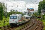 DB 101 110-5  50 Jahre Intercity  schiebt IC2310 in Wuppertal, Juni 2024.