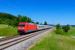 101 123 DB Fernverkehr mit IC 2082/2084 (Berchtesgaden Hbf / Oberstdorf - Hamburg-Altona) bei Oberdachstetten, 13.06.2021