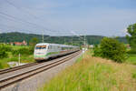 402 008 DB Fernverkehr  Bonn  als ICE 582 (Nürnberg Hbf - Hamburg-Altona) bei Oberdachstetten, 26.06.2021