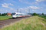 411 080 DB Fernverkehr  Darmstadt  als ICE 1622 / 1980 (München Hbf - Dortmund Hbf / Hamburg-Altona) bei Gunzenhausen, 10.07.2021