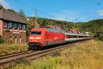 DB 101 104-8 mit EC9 in Oberwinter, August 2025.