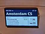 Unterwegs im ICE 222 nach Amsterdam.
