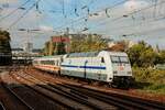 DB 101 057-8  Europa  schiebt IC2156 in Wuppertal, September 2025.