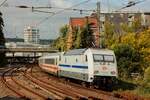 DB 101 057-8  Europa  schiebt IC2156 in Wuppertal, September 2025.