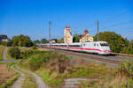 401 515 DB Fernverkehr  Regensburg  als ICE 789 (Hamburg-Altona - München Hbf) bei Herrnberchtheim, 09.10.2021