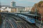 CD 193 572 schiebend am Zugschluss vom DB ICE-L Talgo (ICE1548 Berlin-Köln) in Wuppertal Hbf, Februar 2026.