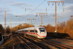 Tz 9492 bzw. 812 092-5 als ICE 206 Richtung Hamburg Hbf in Essen Frohnhausen, 1. März 2026