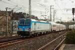 CD 193 567-5 České dráhy  Ludek  mit DB ICE-L Talgo (ICE1055 Köln-Berlin) bei der Einfahrt in Düsseldorf Hbf, März 2026.