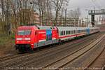 DB 101 006-5  Bern-Berner Oberland  & IC-Werbewagen mit IC2342 in Wuppertal, M�rz 2014.