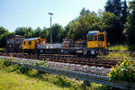 Das Gleisarbeitsfahrzeug „Hummel“ 746 014 (99 80 9110 014-4 D-DBMP), ein Plasser & Theurer GAF auf der MISS-Plattform, der DB InfraGO Netz Instandhaltung, ex DB Netz AG war am 19 Juni 2026