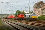 266 431-6 mit DB Netz Notfalltechnik Kran-Hilfszug aus Leipzig in Wuppertal, September 2023.