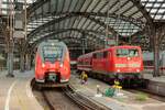 DB 111 096  Charlotte   Miete oder kaufe mich.  mit Sonderzug nach Norddeich Mole & DB 442 255 als RE9 nach Siegen in K�ln Hbf, Mai 2025.