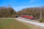 425 169 DB Regio als RB 58119 (Würzburg Hbf - Treuchtlingen) bei Uffenheim, 06.03.2021