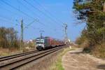 193 806 Railpool/DB Regio mit RE 4957 (Sonneberg (Thür) Hbf - Nürnberg Hbf) bei Hirschaid, 24.03.2021
