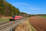 440 307 DB Regio als RB 58802 (Nrnberg Hbf - Neustadt (Aisch) Bahnhof) bei Hagenbchach, 30.03.2021