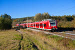 425 026 DB Regio als RB (Würzburg Hbf - Treuchtlingen) bei Lehrberg, 24.10.2021