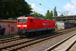 DB Gebrauchtzug 143 637-7 Solo in Hamburg Harburg am 18.07.25 vom Bahnsteig aus fotografiert