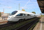 DB Systemtechnik 605 017-2  advanced TrainLab  am 19.10.2026 beim Betriebshalt in Magdeburg-Neustadt.
