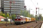 232 223-8 (Ludmilla) DGT mit Bauzug in D�sseldorf Rath, April 2014.