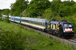 ES 64 U2-096 ( 9180 6182 596-7 D-DISPO ) mit dem Alex Zug am 19.5.25 bei Feldmoching.