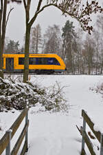 648 789 als RB 23 Regensburg-Marktredwitz am 06.12.2023 bei Escheldorf. 