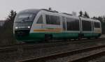 VT 12B  Landkreis Tirschenreuth  der Vogtlandbahn von Hof Hbf nach Regensburg Hbf kurz vor Wiesau, 22.03.2009
