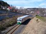 654 039 (VT39) als VBG/VIA83115 in Klingenthal, 8.4.010.