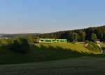 650 655 (VT 20) + 650 652 VT 17) als WBA1 nach Plattling am 09.06.2014 bei Triefenried.