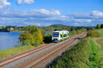 650 151 DLB als RB 80222 (Oelsnitz (Vogtl) - Zwickau Zentrum) bei Pirk, 16.10.2021