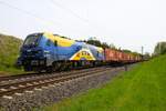 EVB Stadler Eurodual 159 229-4 mit Containerzug in Hanau Rauschwald am 13.04.24