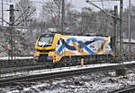 Am 13.2.2026 war die Stadler EVB Lok der Reihe 2019 im Gleisvorfeld des Bahnhof Hamburg-Harburg abgestellt.