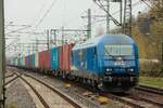 evb 223 033 mit Containerzug in Hamburg Harburg, April 2026.