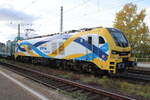 EVB 2159 131-0  Zelos  am 19.10.2026 in Magdeburg-Neustadt. Sie hatte leere Holztransportwagen Richtung Abzweig Br�cke am Haken.