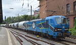 EGP - Eisenbahngesellschaft Potsdam mbH, Potsdam [D] mit  192 101  [NVR-Nummer: 91 80 6192 101-4 D-EGP] und Zementstaubzug Richtung Hamburger Hafen am 22.07.22 Durchfahrt Bhf.