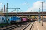 EGP 140 627-1 mit Containerzug in Hamburg Harburg, April 2026.