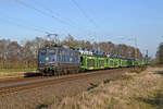140 656 der EGP rollte am 10.04.26mit einem H�dlmayr-Autozug durch J�trichau Richtung Magdeburg.