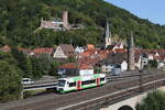 650 403 der  Erfurter Bahn  am 8. August 2022 in Gemünden am Main.