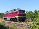EBS 132 334-4 am 29.06.2019 beim Bahnhofsfest zum Thüringentag in Sömmerda.