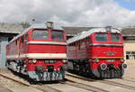 DB Museum 120 198-7 und EBS V200 507 am 28.05.2022 beim Eisenbahnfest des Th�ringer Eisenbahnvereins im ehem. Bw Weimar.
