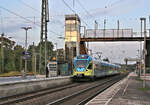 ET 9.05 der Eurobahn h�lt hier am 1.8.2026 um 06.40 Uhr auf der Fahrt nach Osnabr�ck im Bahnhof Hasbergen.