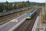 Einfahrt der RB 66 in Form des ET 9.05 der Eurobahn aus M�nster am 22.08.2026 um 08.35 Uhr in Hasbergen.