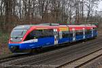Eurobahn 643 864-1 (VT 3.07) in Wuppertal, Februar 2014.