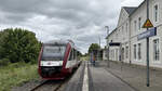 Ein unbekannter Lint 27 der HANS steht als RB 33 (76430) nach Stendal Hbf im Bahnhof Tangermünde.

Tangermünde, der 08.06.2025