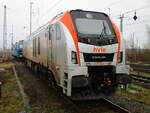 Hvle 159 004 stand,am 29.Januar 2022,in Mukran Mitte.