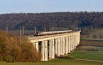 HVLE 159 003 mit DGS 68709 Sehnde - Heringen(Werra) am 21.Januar 2026 auf der Auetalbr�cke bei Kreiensen
