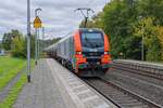 Hvle 2159 014-0 mit Lauge nach Sehnde, am 14.10.2026 in Wehretal-Reichensachsen.