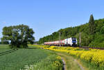 HHPI 2159 251 mit DGS 81951 (Sehnde - Neuhof) am 14.05.2024 zwischen Northeim und Nörten-Hardenberg.