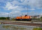 Northrail/ Hering Bahnbau GmbH, Voith Gravita 10BB, 9280 1261 310-7 D-HBD in Hof bei der  Reparatur am 13.6.2026