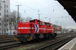 HGK DE81 zieht die DE714 (G1000BB) durch K�ln-West am 6.1.2012